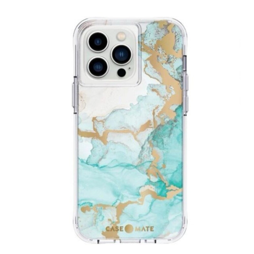 NEW Case-Mate Tough Prints Series Hard Case for iPhone 13 Pro  Ocean Marble Blue